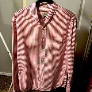 NWT J-Crew Slim Fit Red Stripe Button-Down Shirt